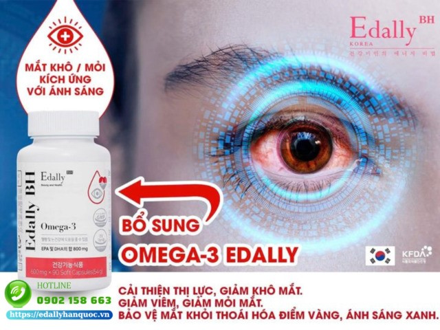 Tác dụng của Omega-3 Edally BH đối với mắt