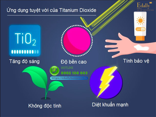 Tác dụng của Titanium Dioxide (TiO2)trong mỹ phẩm