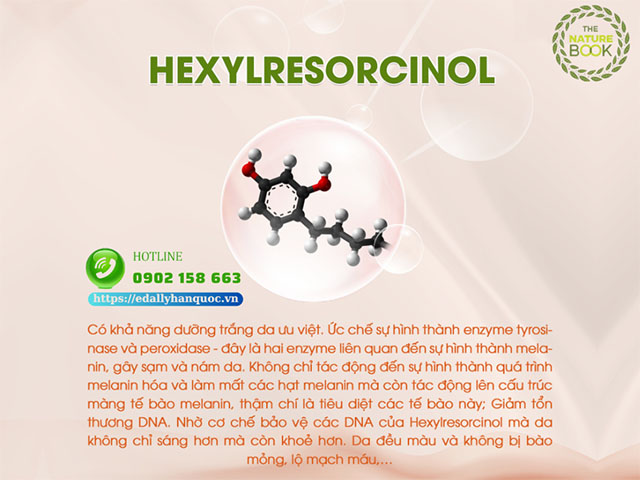 Tác dụng trị nám và dưỡng da của Hexylresorcinol trong mỹ phẩm an toàn và hiệu quả hơn Hydroquinone