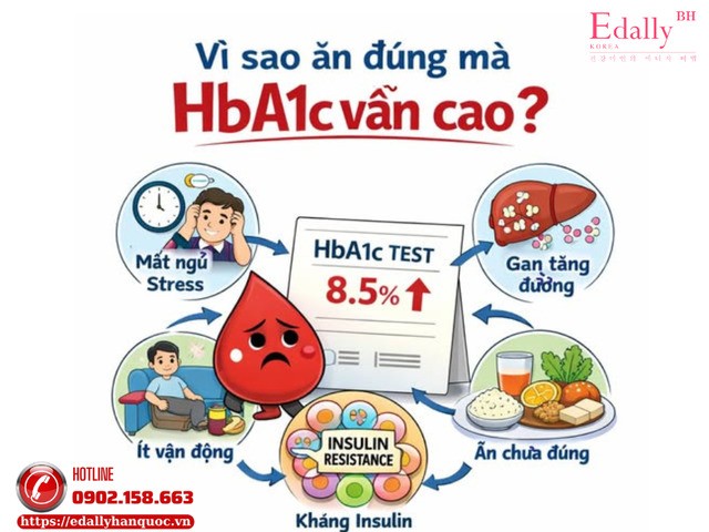 Vì sao ăn đúng mà chỉ số HbA1c vẫn cao? Vì sao ăn đúng mà chỉ số HbA1c vẫn cao?