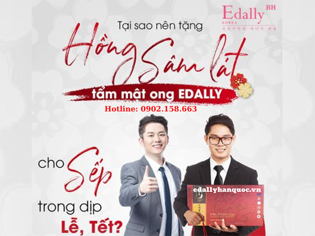 Vì sao nên tặng quà tết Hồng sâm lát tẩm mật ong Edally Hwa Pyung Sam Hàn Quốc cho Sếp?