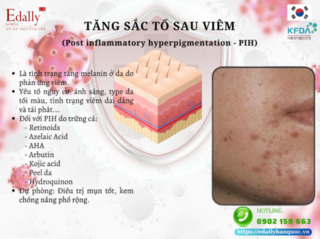 Tăng sắc tố sau viêm (hay gọi là thâm nâu/đen sau mụn)