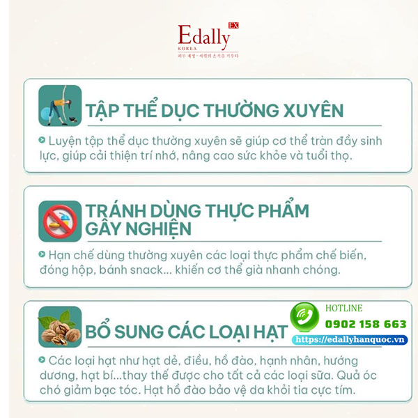 Tập thể dục thường xuyên, tránh dùng thực phẩm gây nghiện, bổ sung các loại hạt là bí kíp giúp chị em trẻ hơn mỗi ngày