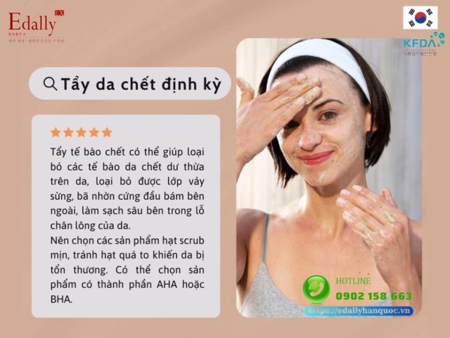 Tẩy da chết định kỳ giúp kiềm dầu cho da dầu hiệu quả