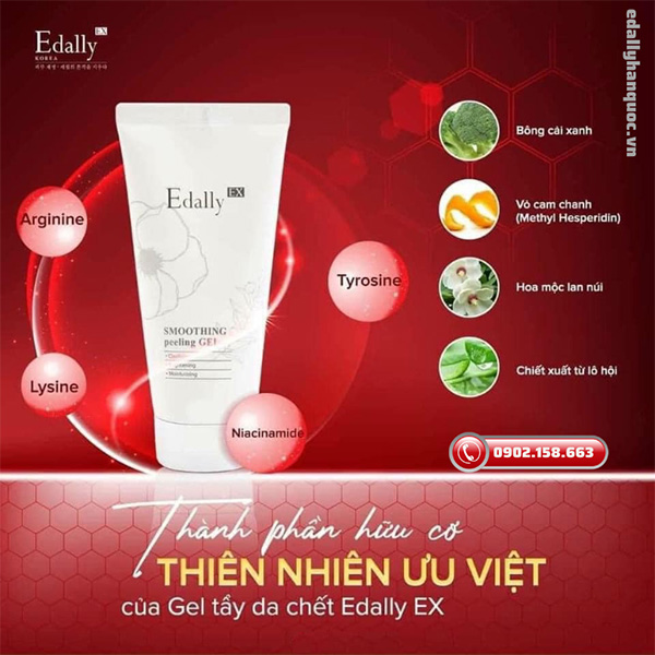 Gel tẩy tế bào da chết dưỡng ẩm và làm sáng da Edally EX với thành phần hữu cơ thiên nhiên ưu việt