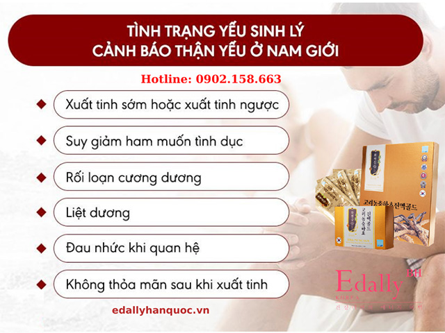 Thận yếu gây ra các vấn đề về sinh lý nam giới