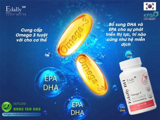 Công thức chất lượng cao của Omega-3 Edally BH Hàn Quốc