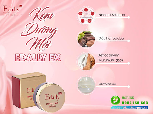 Thành phần cao cấp trong Kem dưỡng môi cao cấp Edally EX Hàn Quốc