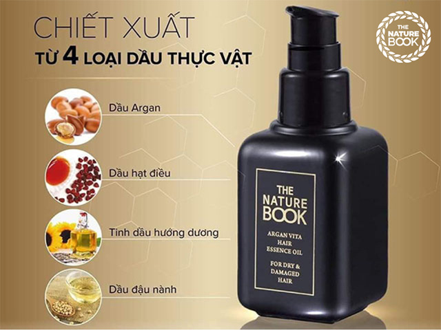 Thành phần chính của Tinh Dầu Dưỡng Tóc Argan The Nature Book Hàn Quốc