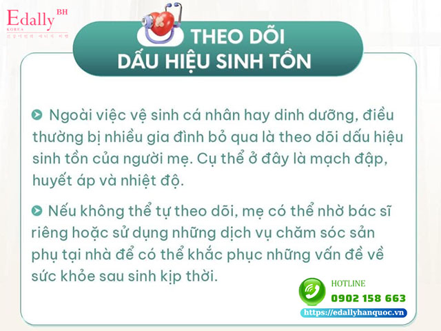 Theo dõi dấu hiệu sinh tồn đúng cách khi chăm sóc cho bà bầu sau sinh ngay tại nhà