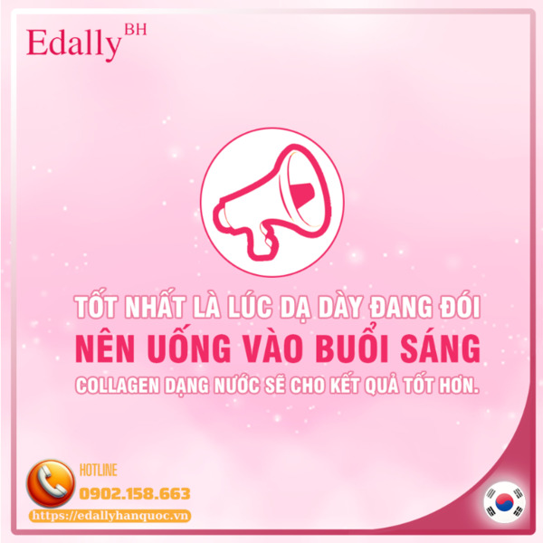 Thời điểm tốt nhất để uống collagen là lúc dạ dày đang đói và vào buổi sáng