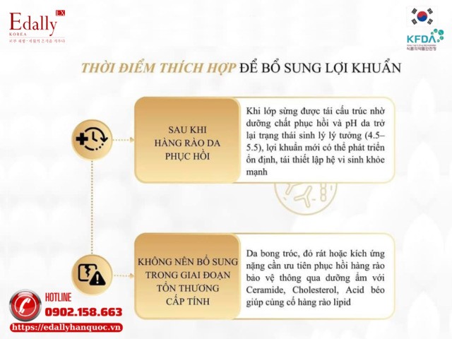 Thời điểm thích hợp để bổ sung lợi khuẩn cho da là khi nào?