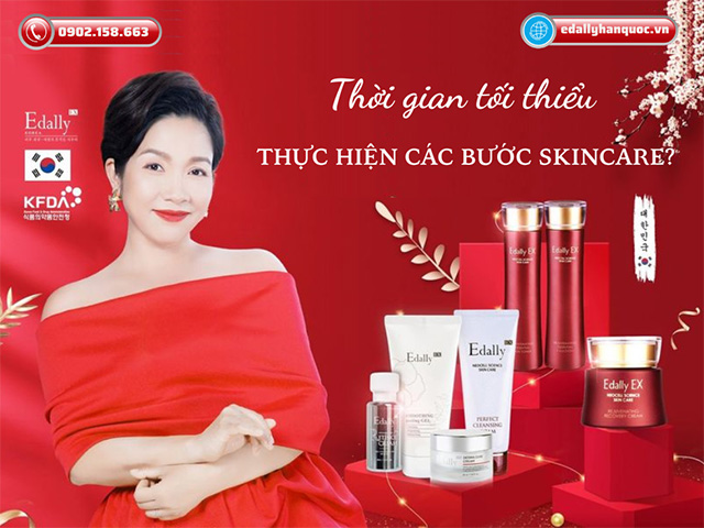 Thời gian tối thiểu để thực hiện các bước skincare là bao lâu?