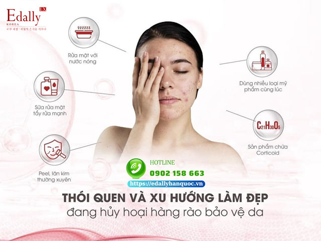 Thói quen và xu hướng làm đẹp đang phá hủy hàng rào bảo vệ da của bạn