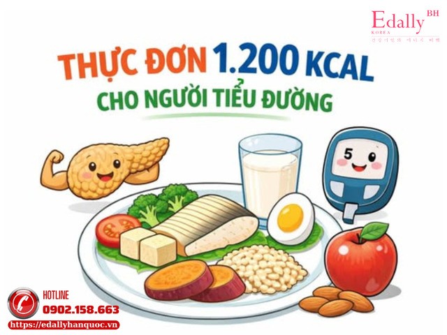 Thực đơn 1200 kcal cho người bệnh tiểu đường để sống khỏe Thực đơn 1200 kcal cho người bệnh tiểu đường để sống khỏe