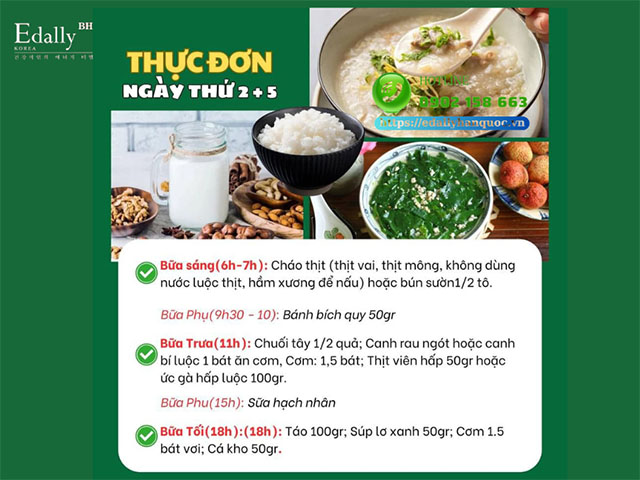 Thực đơn ngày thứ 2 và thứ 5 dành cho người bị mỡ máu cao