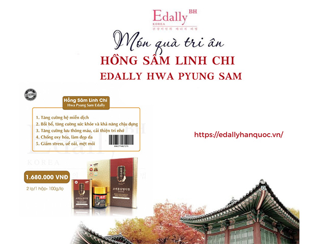 Sản phẩm Cao Hồng Sâm Linh Chi Edally Hwa Pyung Sam của thương hiệu Thực Phẩm Bảo Vệ Sức Khỏe Edally BH Hàn Quốc