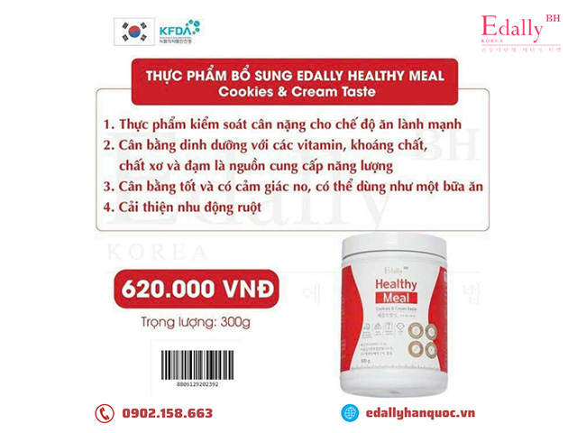 Thực phẩm chức năng Hàn Quốc bổ sung dinh dưỡng Edally Healthy Meal nhập khẩu chính hãng