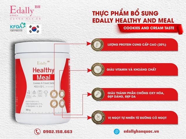 Thực phẩm chức năng thay thế bữa ăn Edally Healthy Meal Hàn Quốc nhập khẩu chính hãng