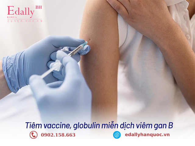 Tiêm vaccine, globulin miễn dịch virus viêm gan B