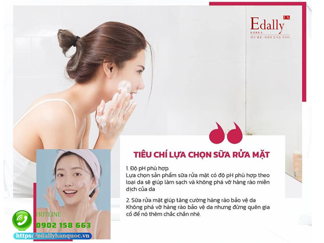 Tiêu chí lựa chọn sữa rửa mặt