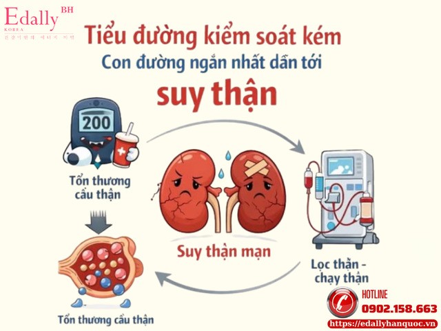 Bệnh tiểu đường kiểm soát kém - con đường ngắn nhất dẫn tới suy thận