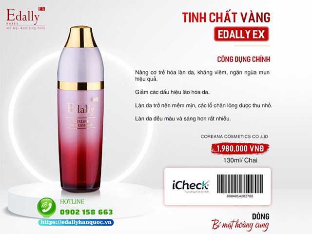 Sản phẩm Tinh chất vàng 24K Edally EX giúp cải thiện mụn đầu đen hiệu quả