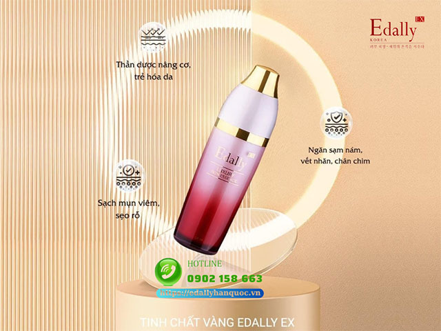 Tinh chất vàng 24K Edally EX Hàn Quốc - Giải pháp toàn diện giúp quá trình đẩy mụn diễn ra nhanh gọn và đẹp hơn