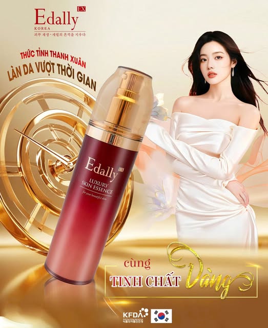 Tỉnh thức thanh xuân làn da vượt thời gian cùng Tinh chất vàng 24K Edally EX Hàn Quốc 