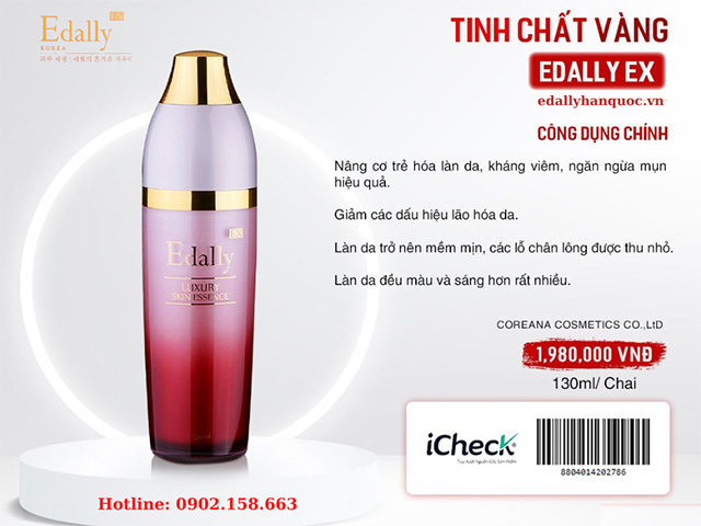 Tác dụng của Tinh chất vàng Edally EX trong Bộ Sản Phẩm Mỹ Phẩm Trị Nám Mảng Edally EX Hàn Quốc