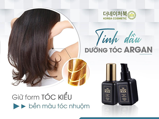 Tác dụng của Tinh Dầu Dưỡng Tóc Argan The Nature Book Hàn Quốc trong việc giữ nếp và dưỡng tóc