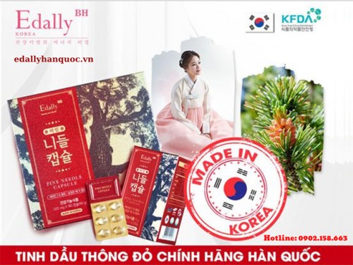 Tinh Dầu Thông Đỏ Cao Cấp Hàn Quốc Edally Pine Needle Capsule