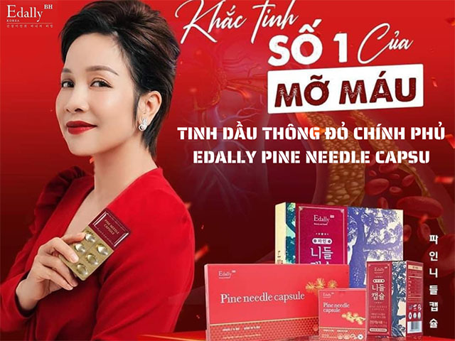 Viên uống viên Tinh Dầu Thông Đỏ Chính Phủ Hàn Quốc Edally Pine Needle Capsule nhập khẩu chính hãng - Khắc tinh số 1 của mỡ máu, mỡ gan, xơ vữa động mạch, huyết áp...