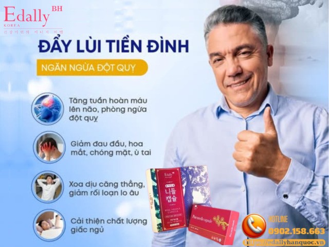 Tinh dầu thông đỏ Hàn Quốc Edally Pine Needle Capsule - Bí quyết đẩy lùi bệnh lý rối loạn tiền đình, phòng ngừa nguy cơ đột quỵ