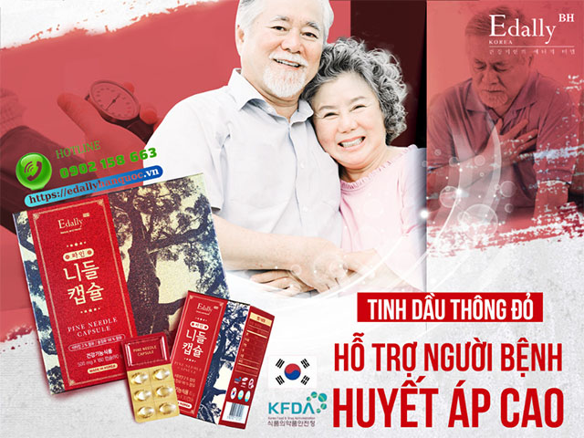 Tinh dầu thông đỏ Hàn Quốc Edally Pine Needle Capsule - Giải pháp toàn diện cho người bệnh tăng huyết áp