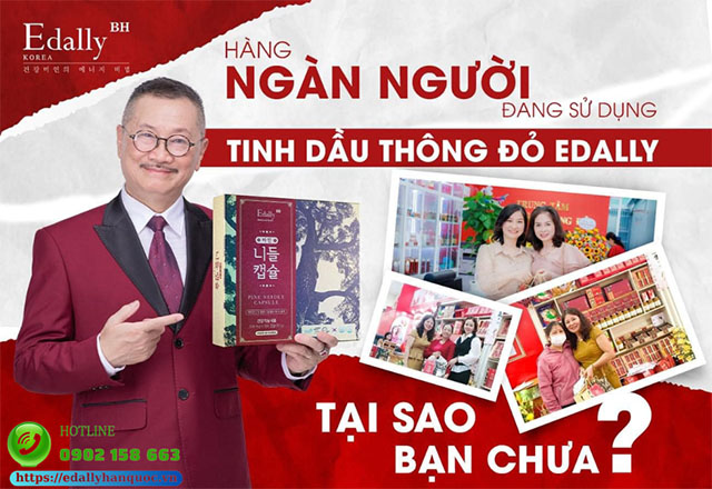 Tinh dầu thông đỏ Hàn Quốc Edally Pine Needdle Capsule - Giải pháp toàn diện cho người bệnh gút