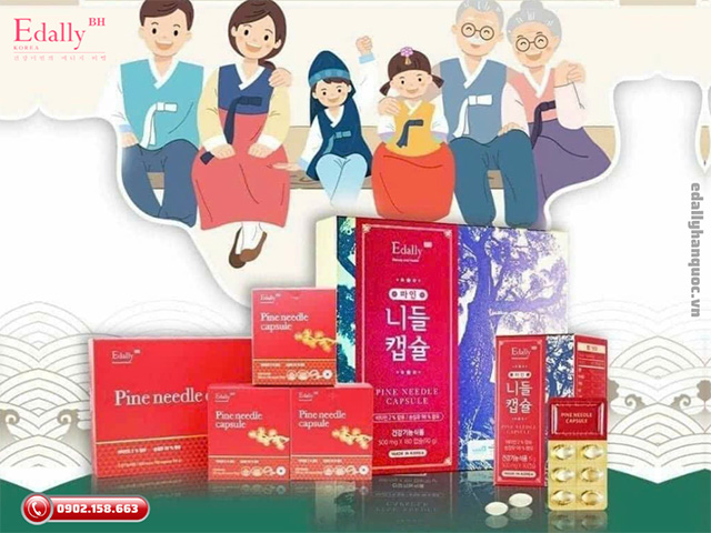 Tinh dầu thông đỏ Hàn Quốc Edally Pine Needle Capsule - Bí quyết thông huyết mạch của người Hàn Quốc