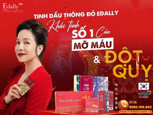 Tinh dầu thông đỏ Hàn Quốc Edally Pine Needle Capsule - Phá hủy mỡ máu xấu, phòng chống đột quỵ hiệu quả