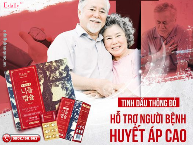 Tinh dầu thông đỏ Hàn Quốc Edally Pine Needle Capsule - Giải pháp toàn diện cho người bệnh huyết áp và mỡ máu cao