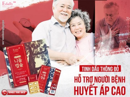 Tinh Dầu Thông Đỏ Edally BH Hỗ Trợ Người Bệnh Cao Huyết Áp Như Thế Nào?