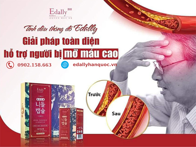Tinh dầu thông đỏ Hàn Quốc Edally Pine Needle Capsule - Giải pháp toàn diện cho người mỡ máu cao