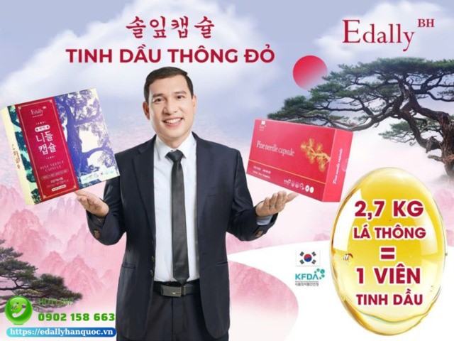 Tinh dầu thông đỏ Hàn Quốc Edally Pine Needle Capsule - Khắc tinh số 1 của đột quỵ và nhồi máu cơ tim