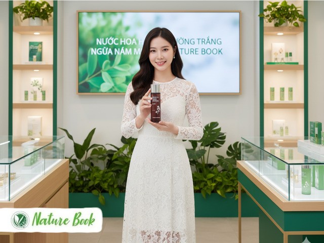 Nước hoa hồng dưỡng trắng ngừa nám da Mesla The Nature Book Hàn Quốc giúp loại bỏ nám sạm tối ưu
