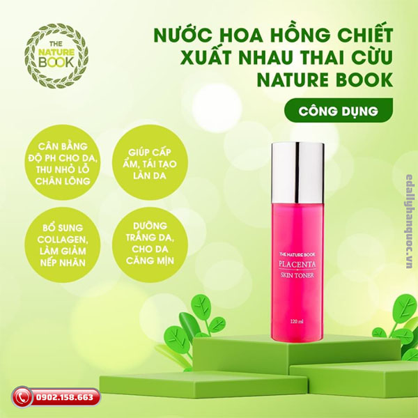 Nước hoa hồng Placenta Nature Book - Giải pháp hoàn hảo cho làn da tươi trẻ