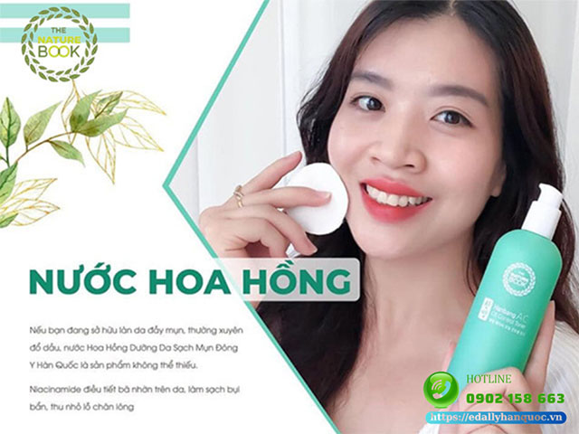 Toner dưỡng da sạch mụn Đông y The Nature Book Hàn Quốc nhập khẩu chính hãng cho da dầu mụn