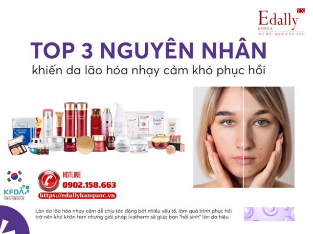 Top 3 nguyên nhân khiến da lão hóa nhạy cảm khó phục hồi và giải pháp dành riêng cho bạn