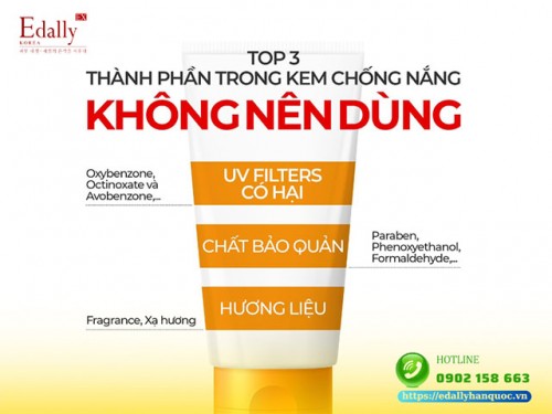 Top 3 Thành Phần Có hại Trong Kem Chống Nắng Không Nên Dùng 