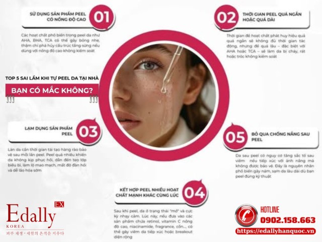 Top 5 sai lầm khi tự peel da tại nhà - Bạn có mắc phải không?