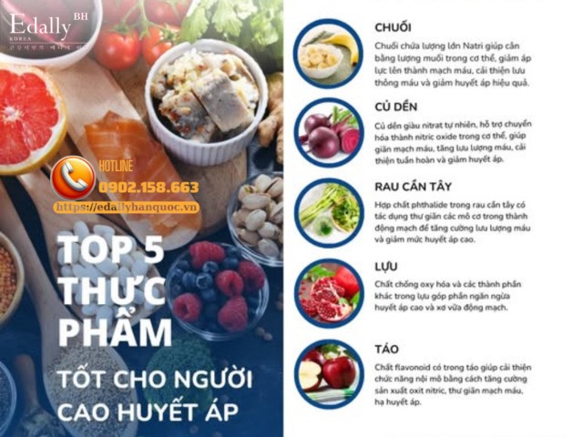 Top 5 thực phẩm cực tốt cho người cao huyết áp