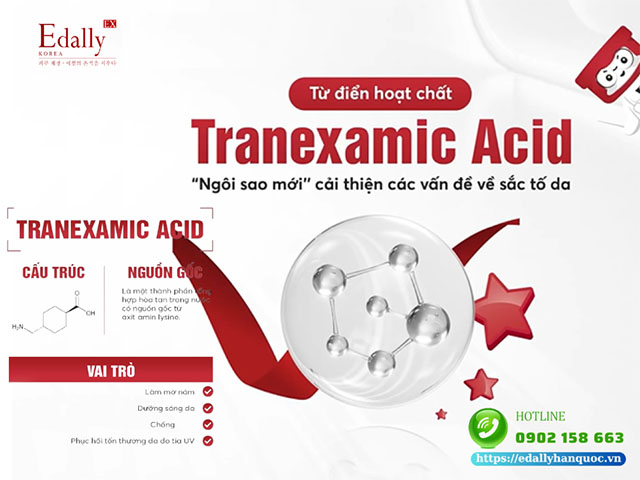 Tranexamic Acid - Ngôi sao mới trong điều trị nám da và các vấn đề về sắc tố da
